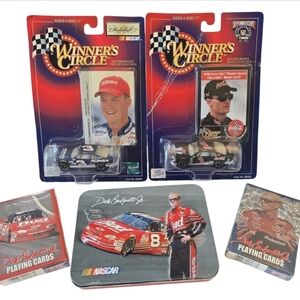 Vintage Nascar Dale Earnhardt Jr. Collectible Set Die Cast Cars Playing Cards